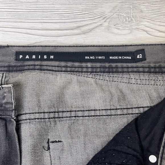 Parish Nation Jeans Men's Size 42 Black Gray 35.5 Inseam NICE! - Picture 7 of 10
